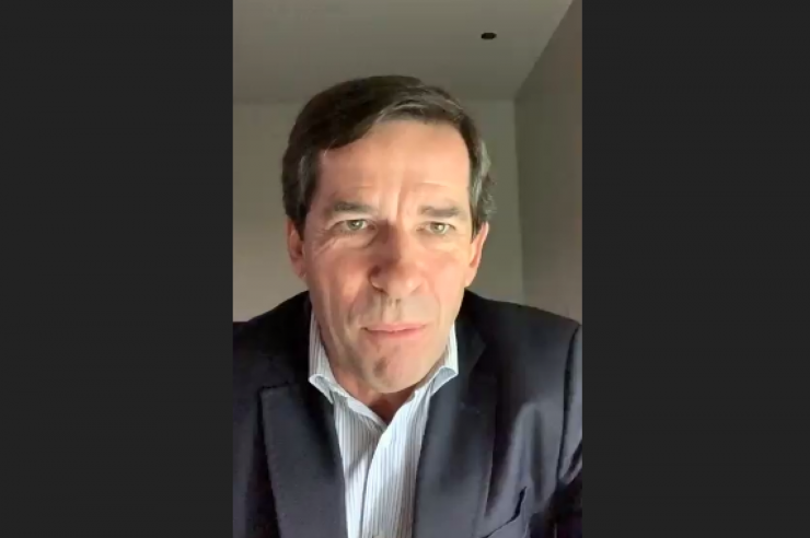 El president de Nice Tech, José Maria Roger Ezpeleta, durant la seva intervenció.